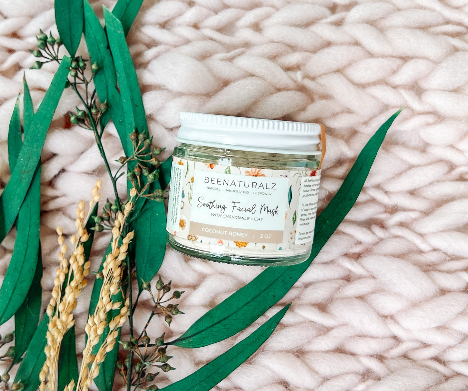 Soothing Coconut Honey Facial Mask w/ Chamomile + Oat