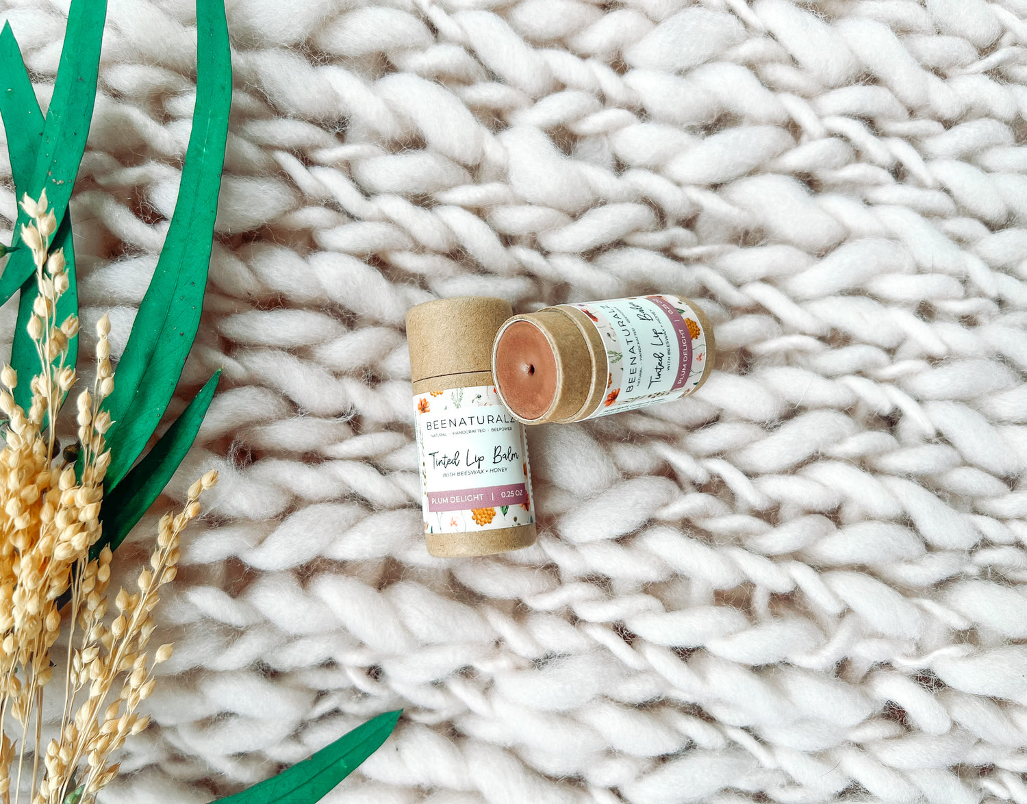 Beeswax Tinted Lip Balm - Plum Delight