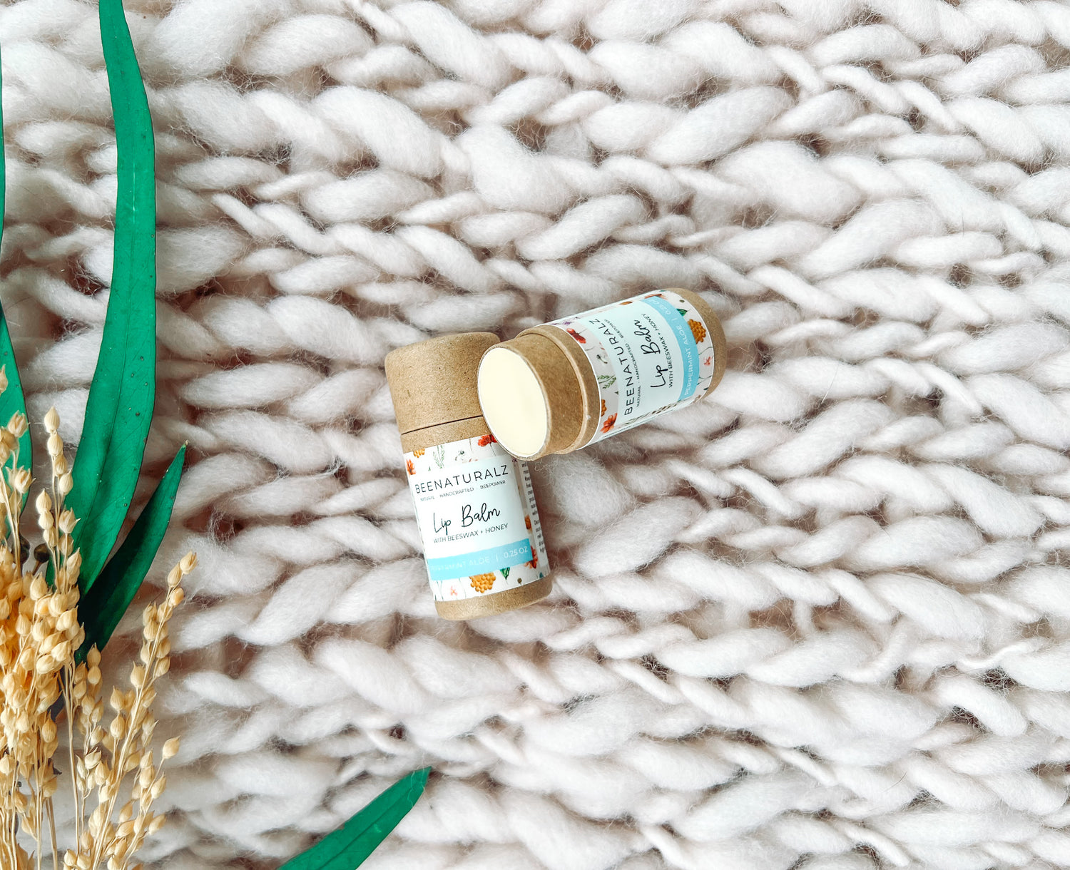 Beeswax Lip Balm - Peppermint + Aloe