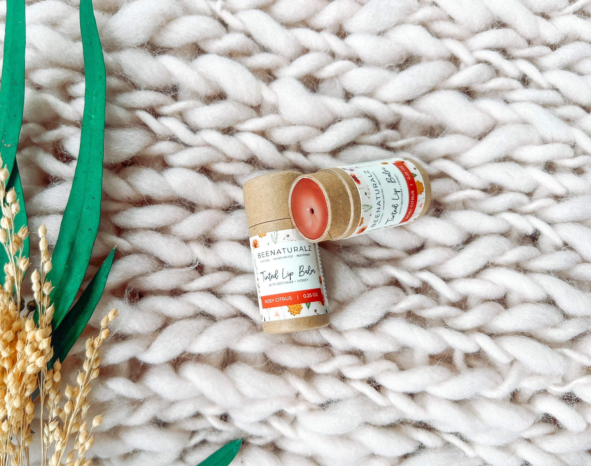 Beeswax Tinted Lip Balm - Rosy Citrus