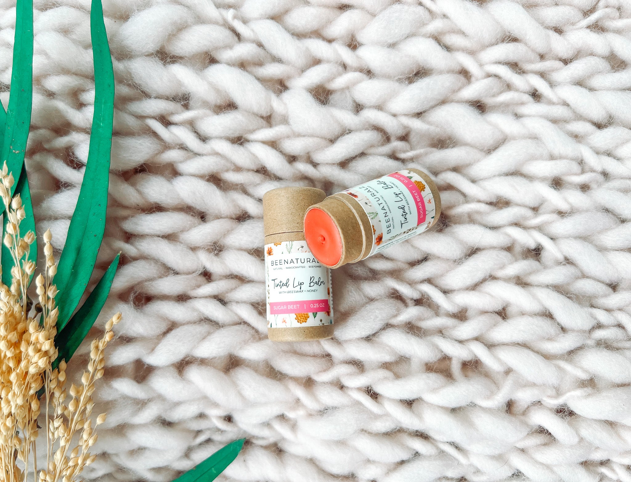 Beeswax Tinted Lip Balm - Sugar Beet