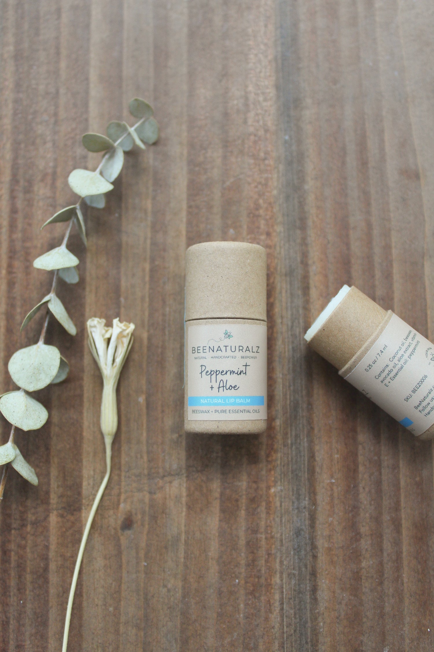 Beeswax Lip Balm - Peppermint + Aloe