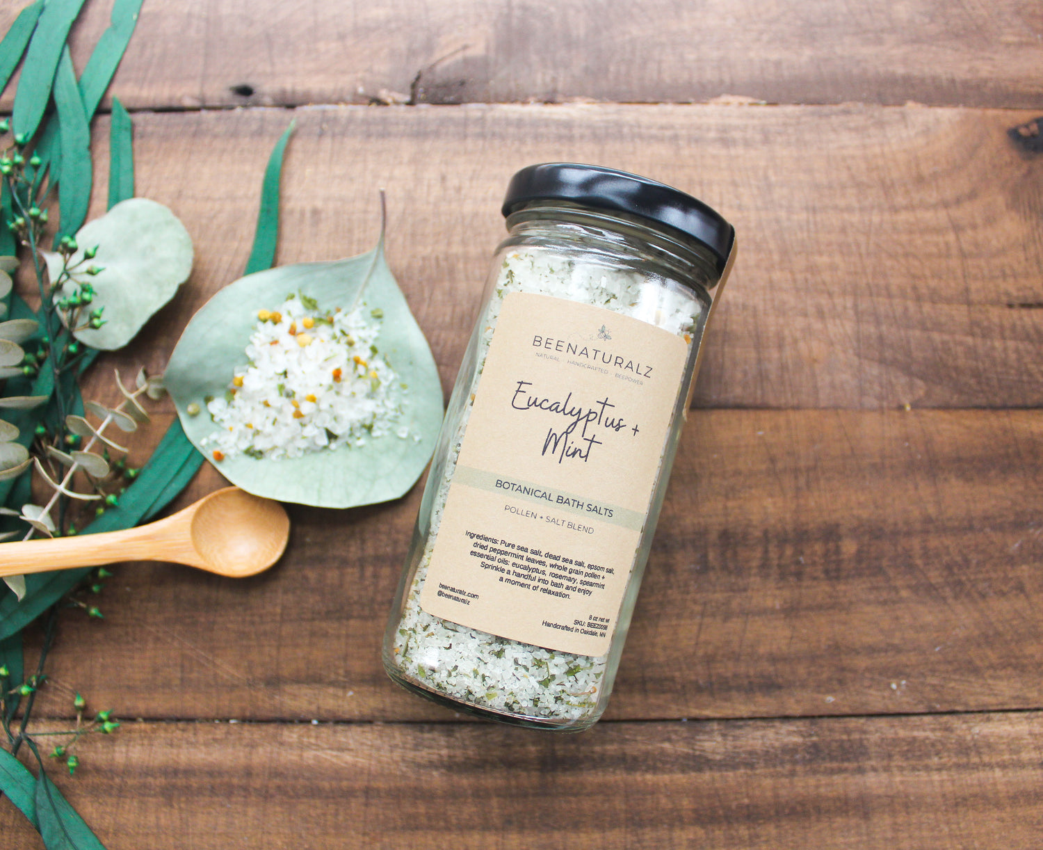 Botanical Pollen Bath Salts - Eucalyptus Mint