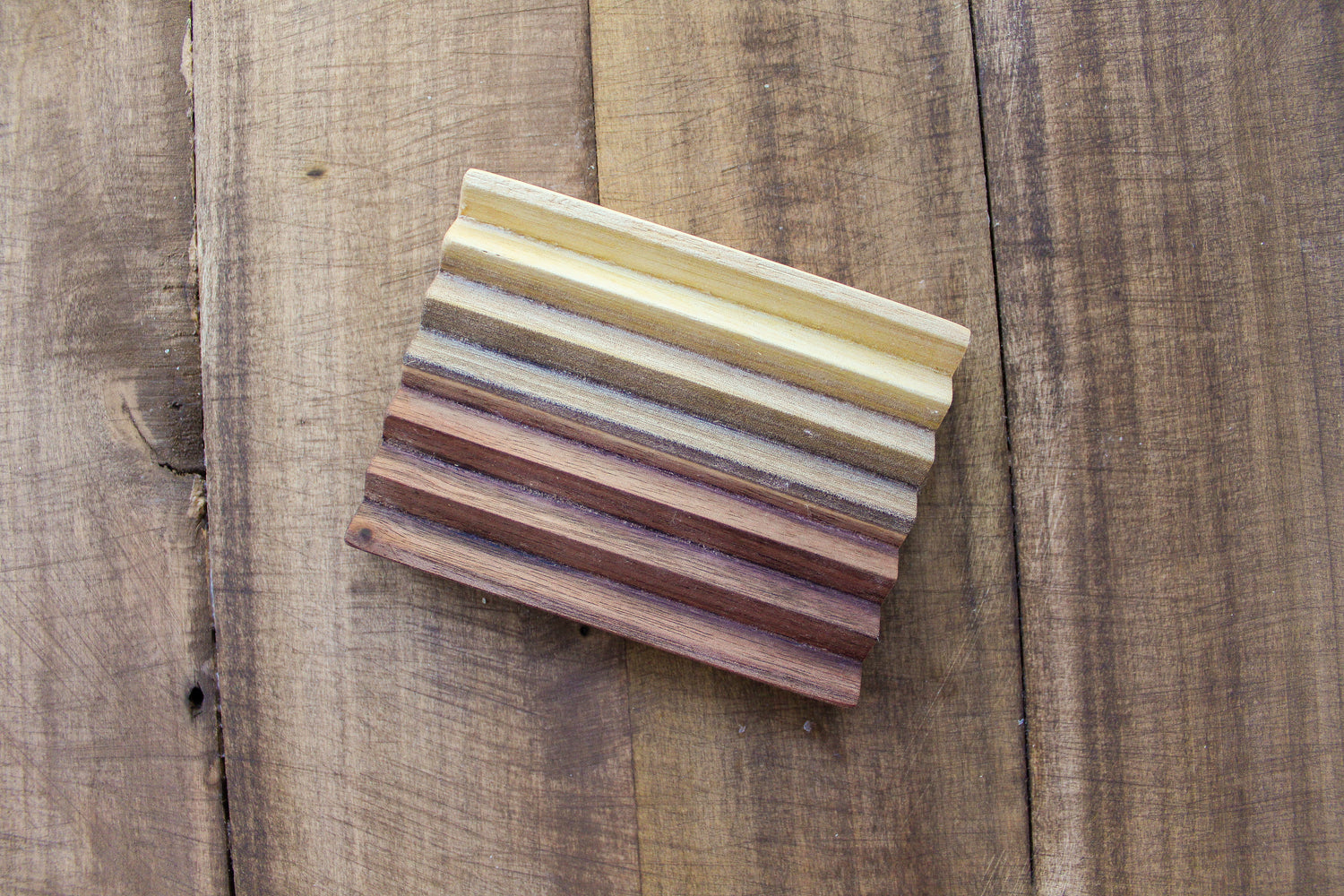 Solid Ombre Walnut Soap Dish