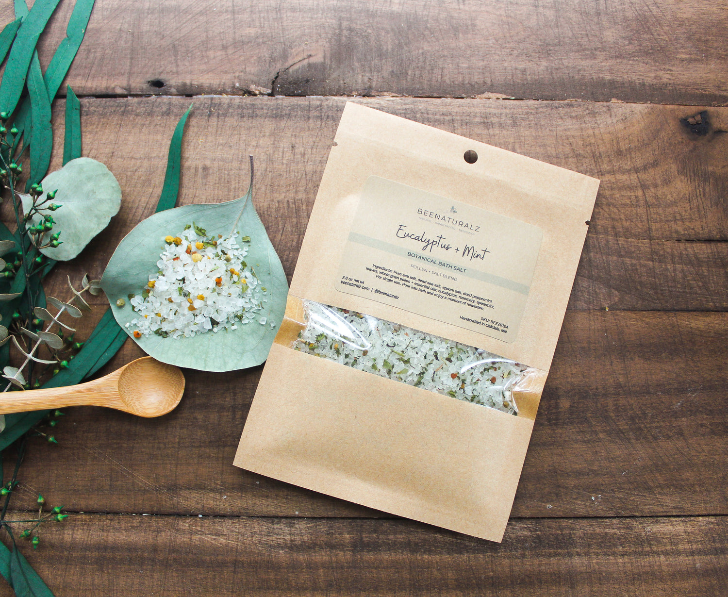 Botanical Pollen Bath Salts - Eucalyptus Mint