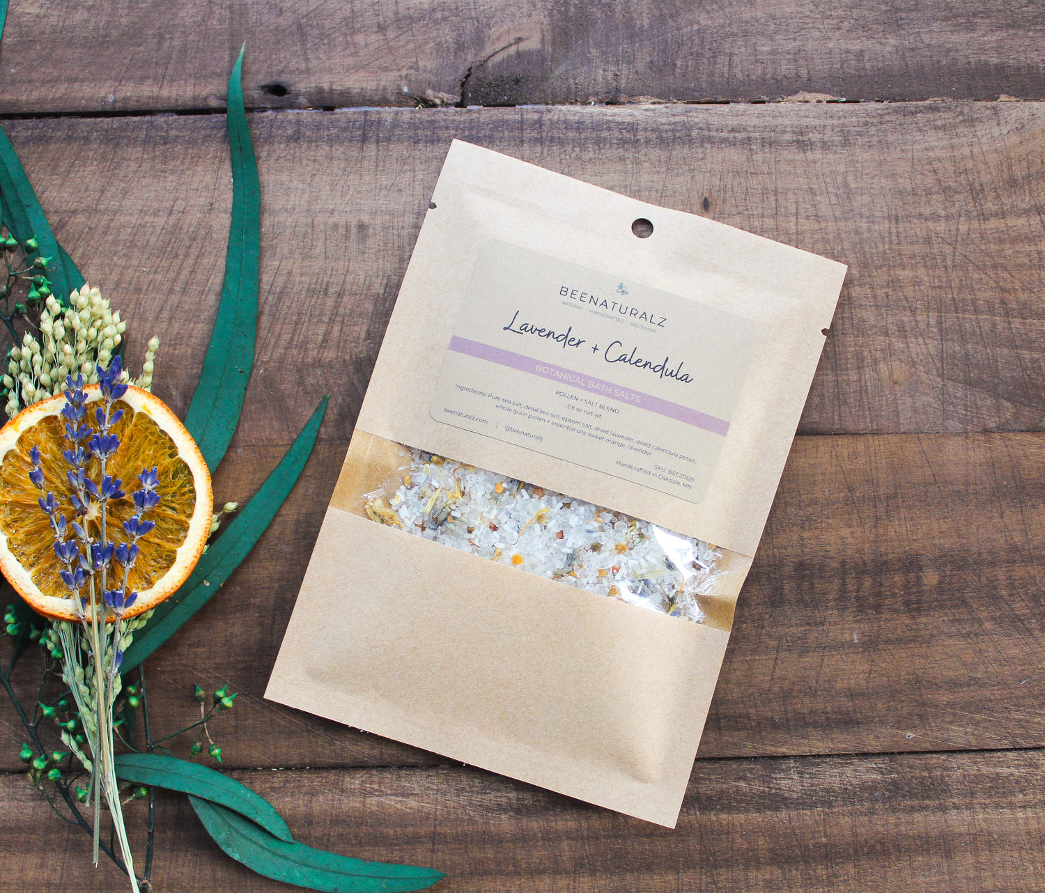 Botanical Pollen Bath Salts - Lavender + Calendula
