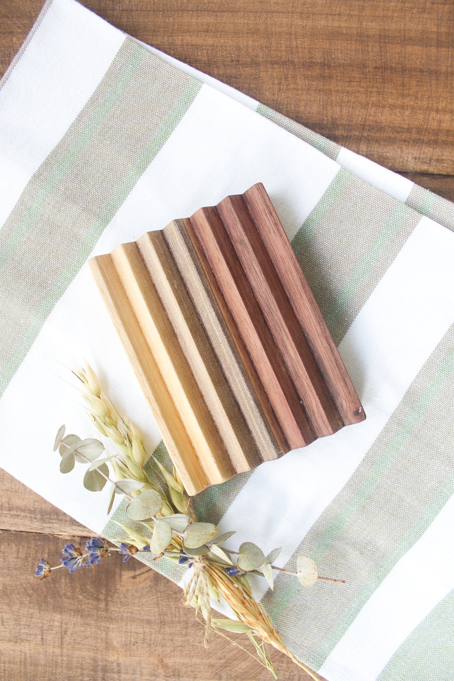 Solid Ombre Walnut Soap Dish