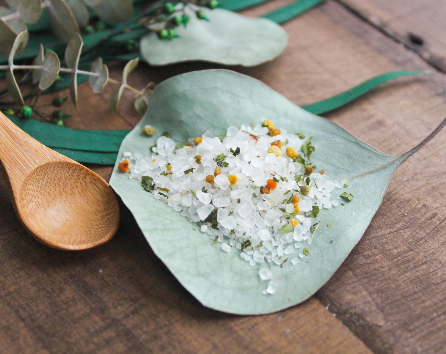 Botanical Pollen Bath Salts - Eucalyptus Mint