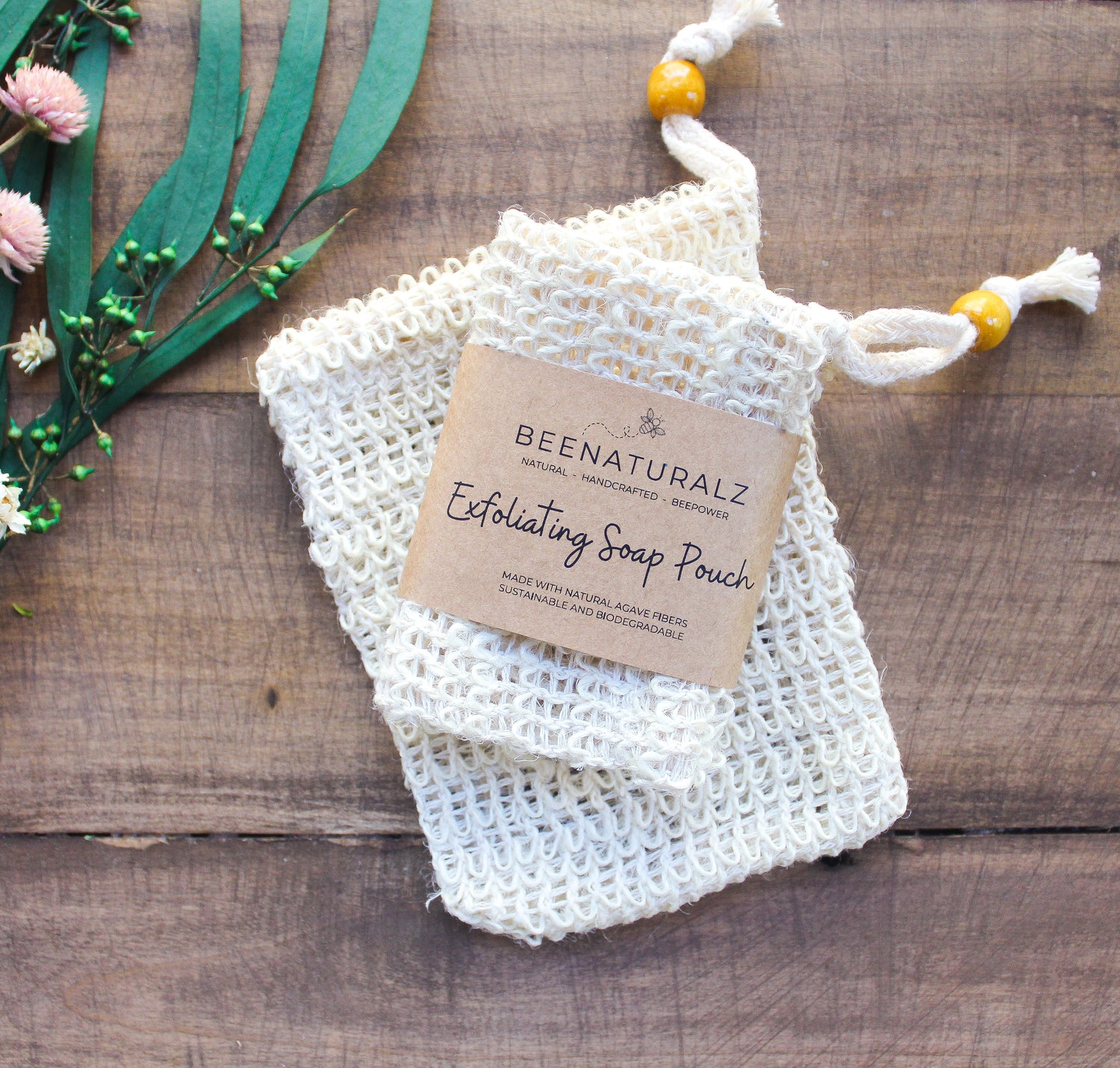 Natural Sisal Exfoliating Soap Pouch