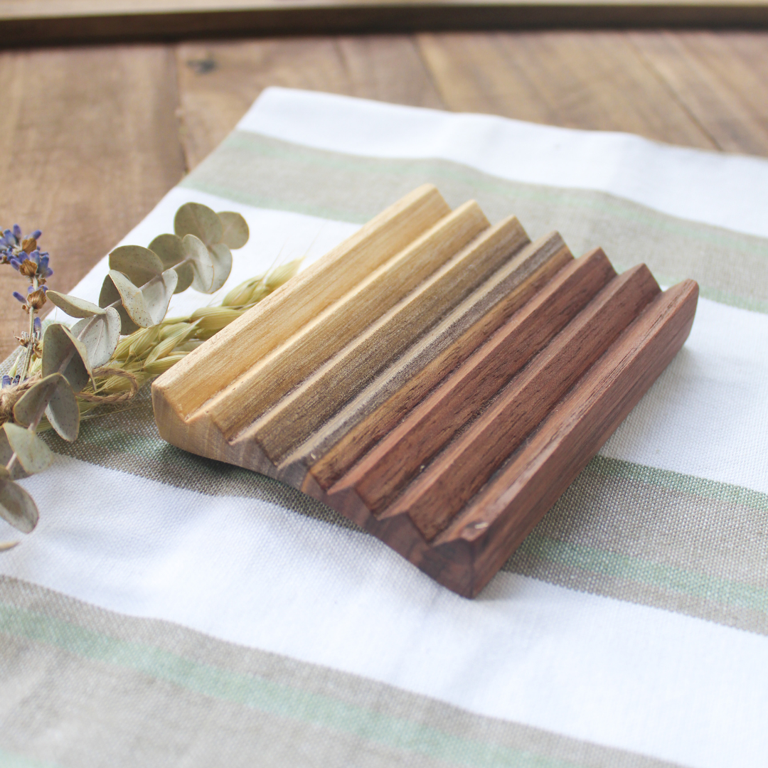 Solid Ombre Walnut Soap Dish