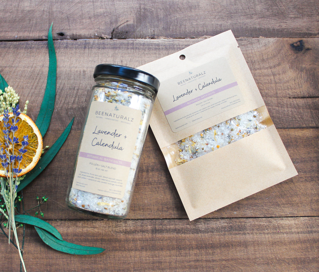 Botanical Pollen Bath Salts - Lavender + Calendula